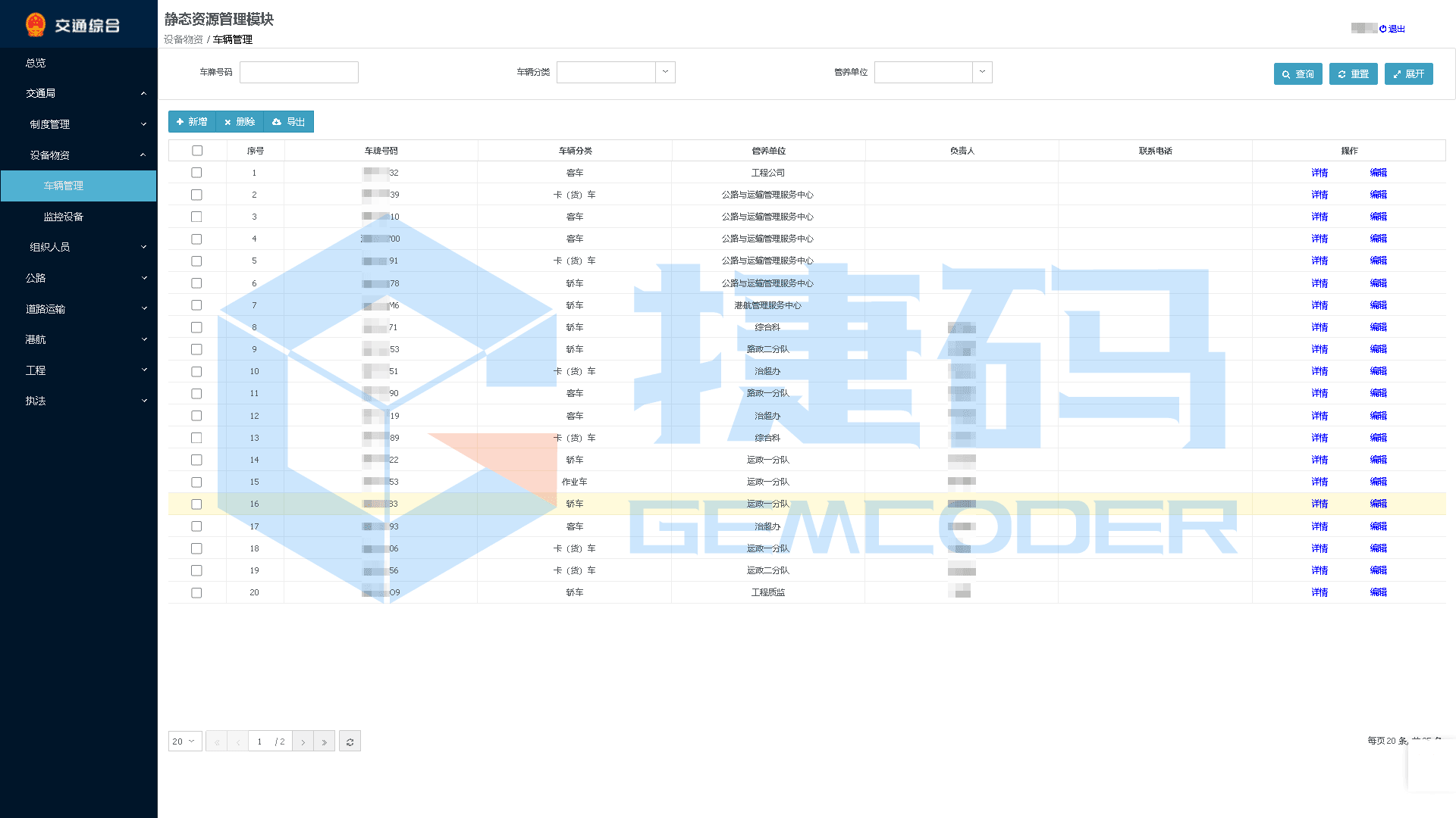 智慧交通應急指揮系統(tǒng)與運行監(jiān)測平臺（TOCC）